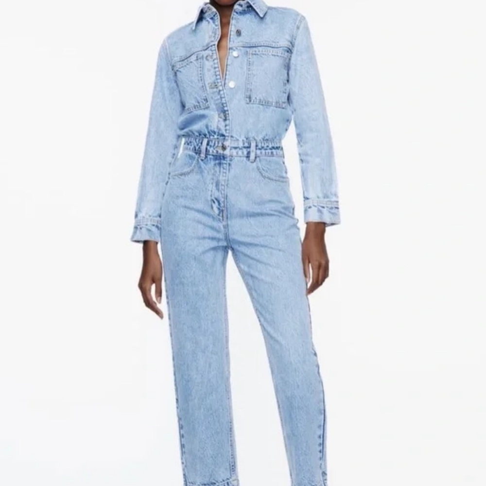 Zara Denim Jumpsuit